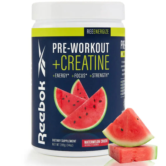 Reebok ReeEnergize Pre-Workout + Creatine | 200MG Caffeine 3G Creatine 4G Citrulline | Energy Focus Strength | Nitric