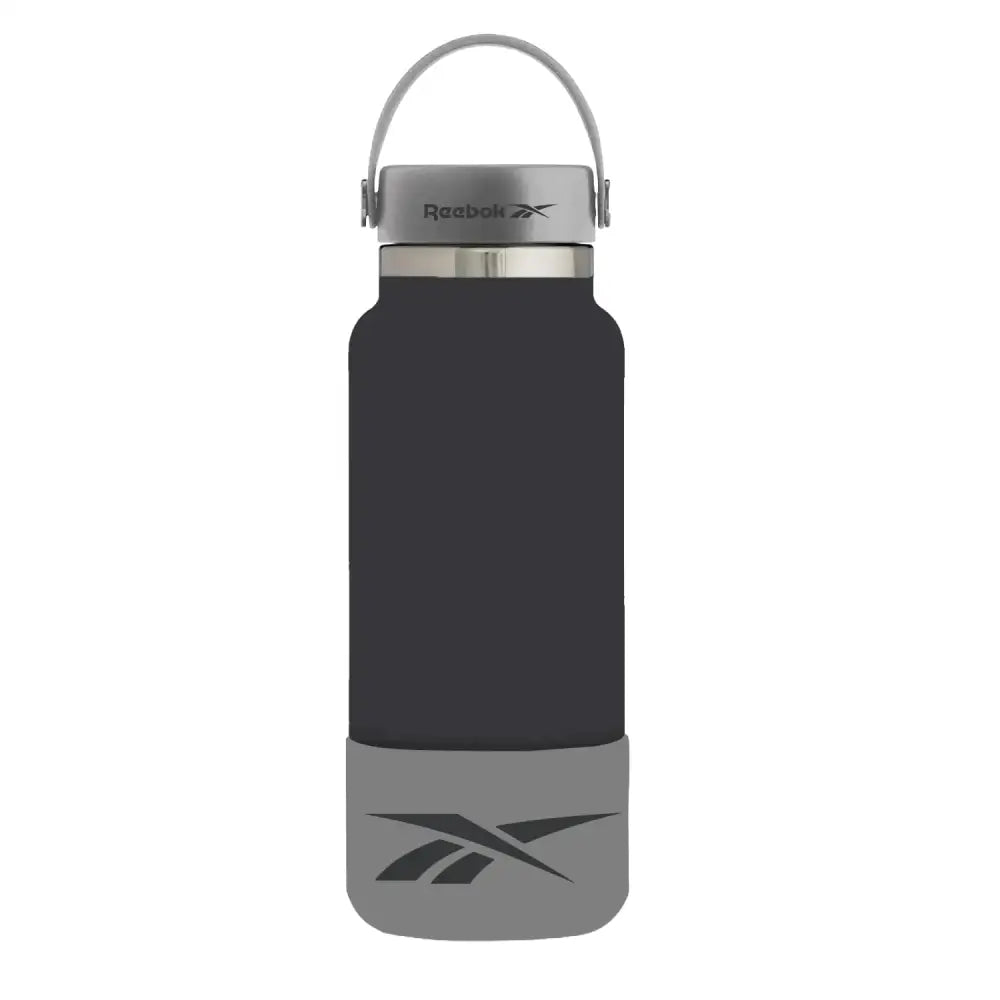 Reebok Stainless Steel Water Bottle With Handle & Athletic Design - Insulated Water Bottle 40 oz - Double Wall Vacuum