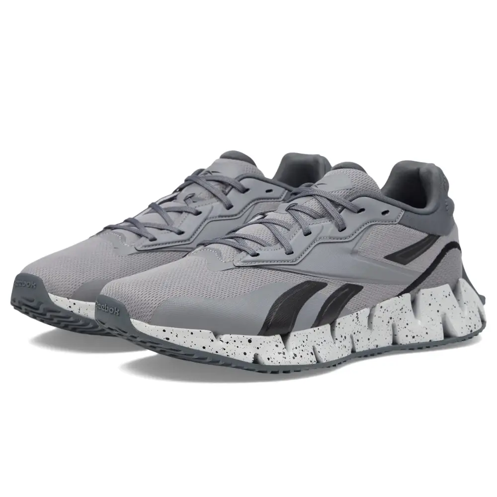 Reebok Unisex Zig Dynamica 4.0 Sneaker Pure Grey/Black 7.5 US Men - Pure Grey/Black / 9 Women/7.5 Men