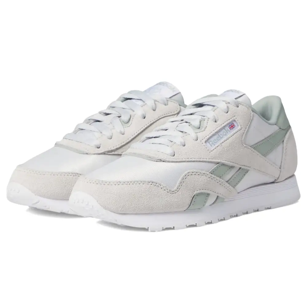 Reebok Womens Classic Nylon Sneaker - Clgry1/Seaspr/Ftwr White / 7.5