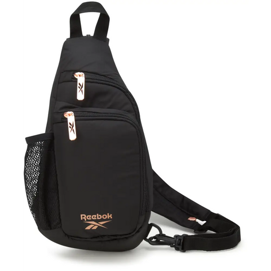 Reebok Womens Crossbody Bag - Sling Purse Shoulder Bag with Adjustable Strap - Mini Crossbody Bag for Women Black