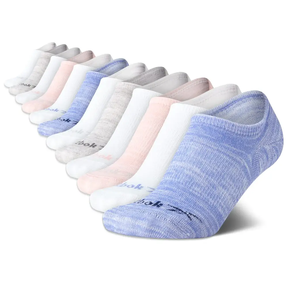Reebok Womens Socks - Lightweight No-Show Liners (12 pack) Size 4-10 Assorted - Assorted / 4-10