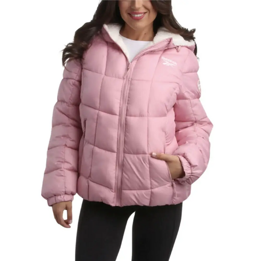 Reebok Womens Winter Jacket - Heavyweight Quilted Puffer Parka Coat - Sherpa Lined Ski Jacket for Women (S-XL) Size