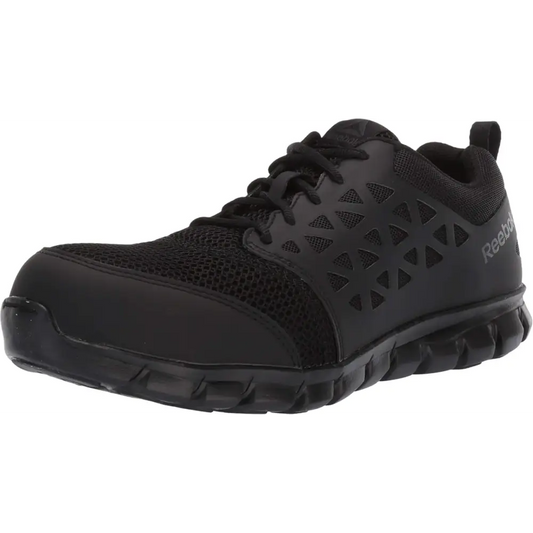 Reebok Work Mens RB409 Sublite Cushion Work Safety Athletic Composite Toe Shoe Black 11.5 Wide - Black / 11.5 Wide