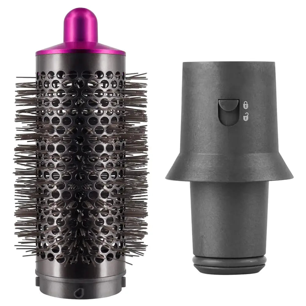 Round Volume Brush for Dyson for Airwrap Styler Attachment Part with Adapter for Dyson Hair Dryer Converting to Curling