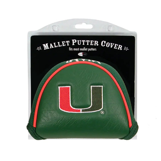 Team Golf NCAA Miami Hurricanes Golf Mallet Putter Cover Golf Club Mallet Putter Headcover Fits Most Mallet Putters