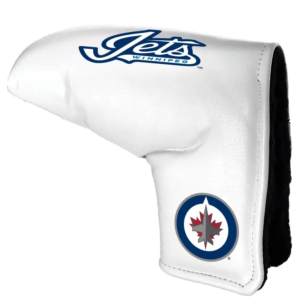 Team Golf NHL Winnipeg Jets - Printed Team Golf NHL Tour Blade Putter Cover (White) Fits Most Blade Putters Scotty