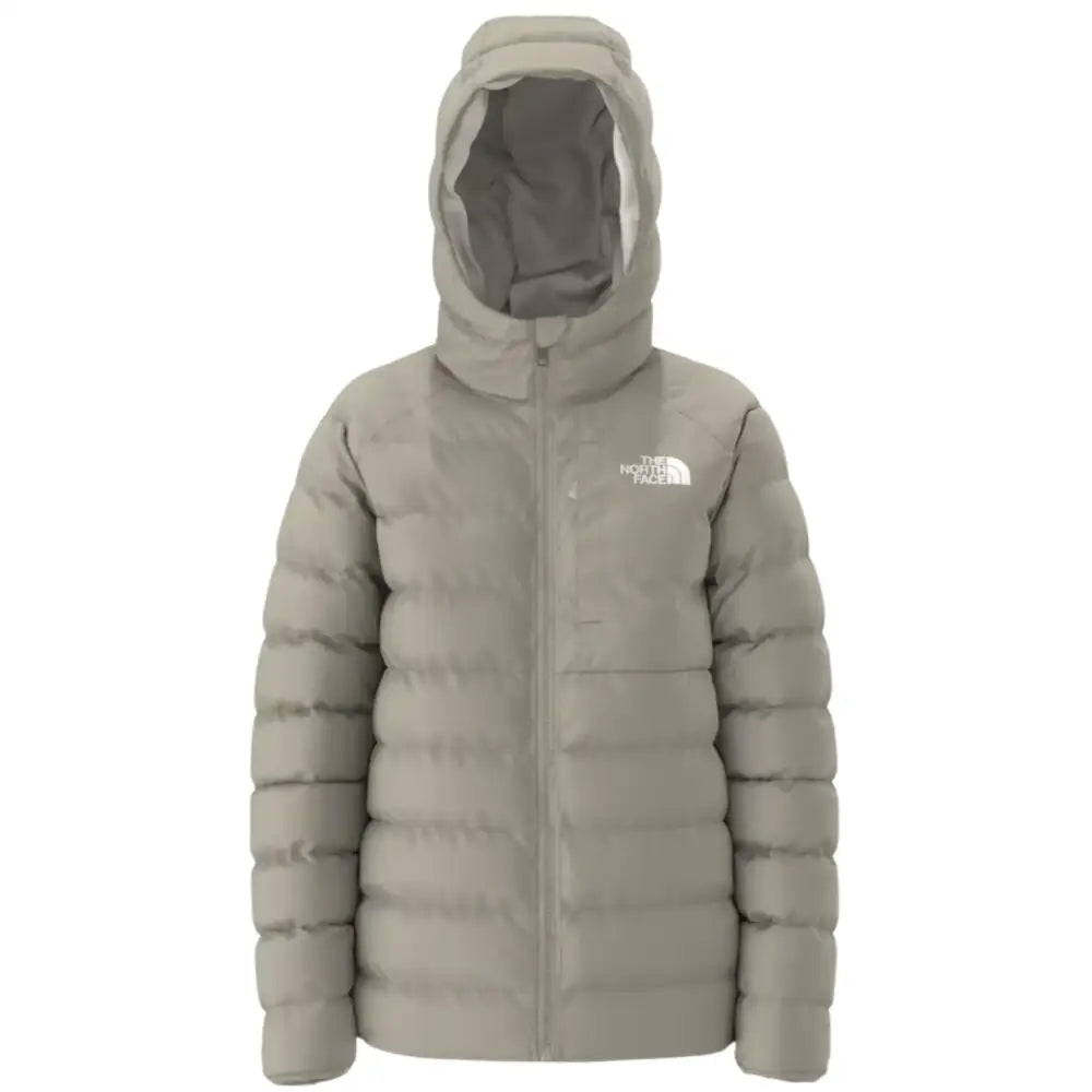 THE NORTH FACE Girls Reversible Perrito Hooded Jacket Clay Grey Medium - Clay Grey / Medium