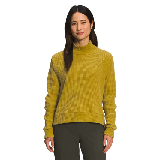 THE NORTH FACE Long-Sleeve Mock Neck Chabot - Womens Mineral Gold Large - Mineral Gold / Large