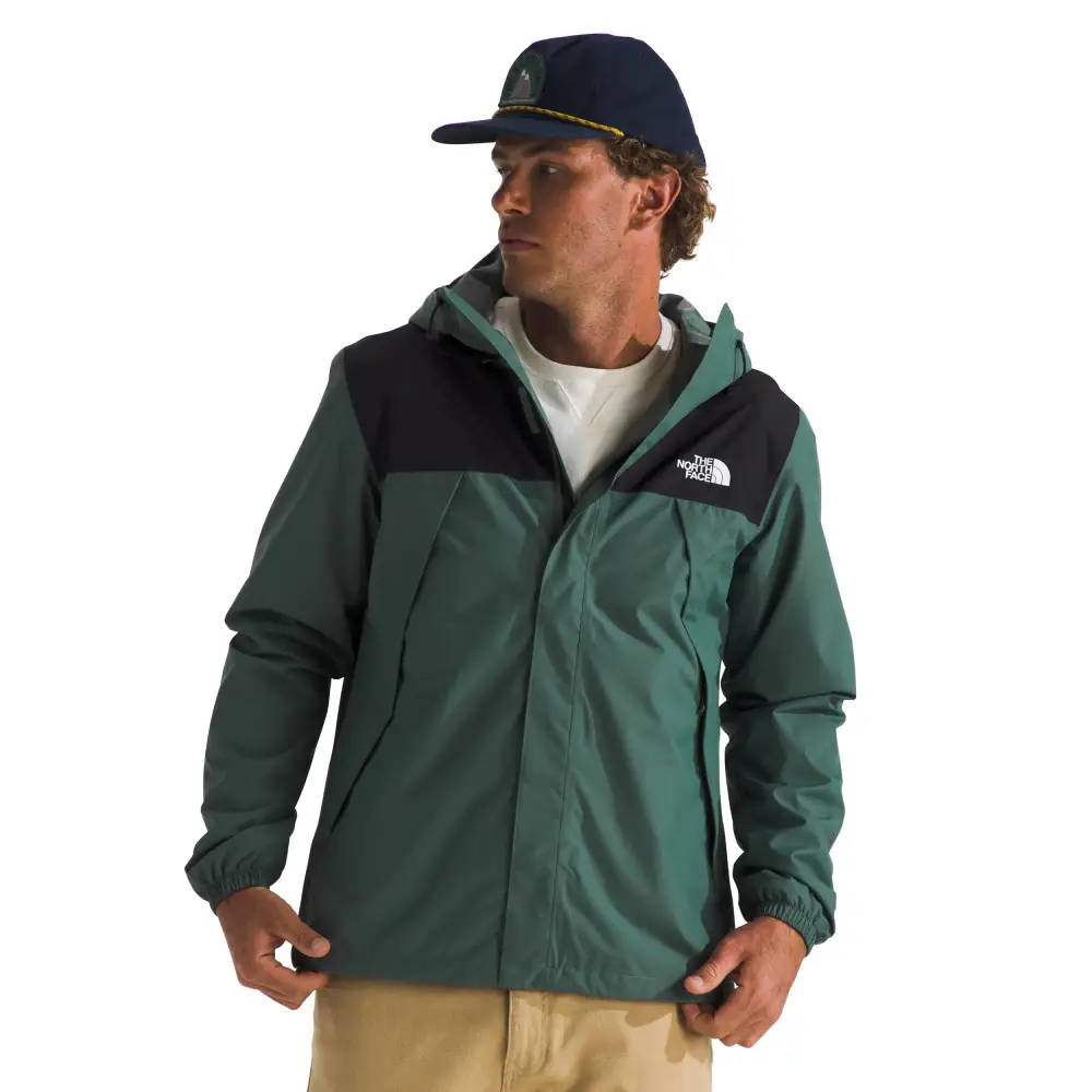 THE NORTH FACE Mens Antora Waterproof Jacket (Standard and Big Size) Duck Green/TNF Black Small - Duck Green/Tnf Black