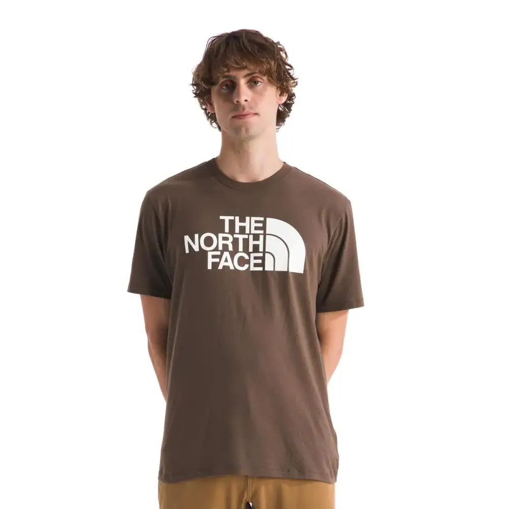 THE NORTH FACE Mens Short Sleeve Half Dome Tee Smokey Brown X-Large - Smokey Brown / X-Large