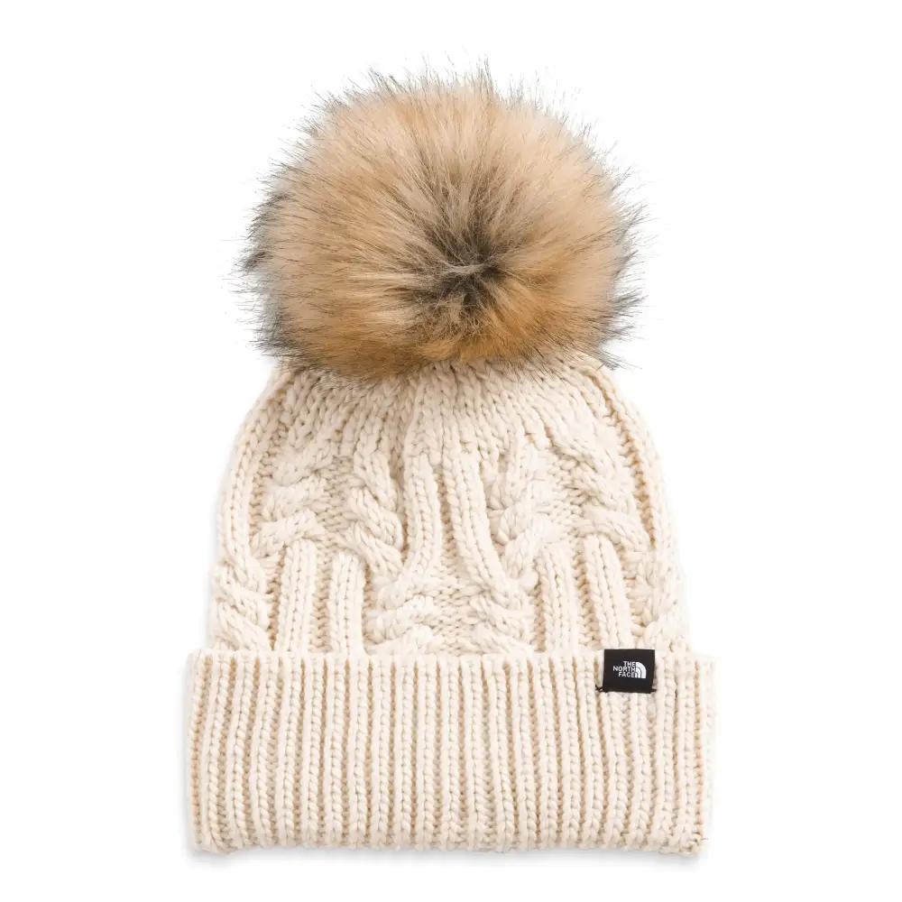 THE NORTH FACE Oh Mega Faux Fur Pom Beanie (Little Kids/Big Kids) Gardenia White One Size - Gardenia White / One Size