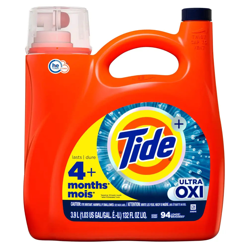 Tide Ultra Oxi Liquid Laundry Detergent HE Compatible 94 Loads 3.9L - n/a