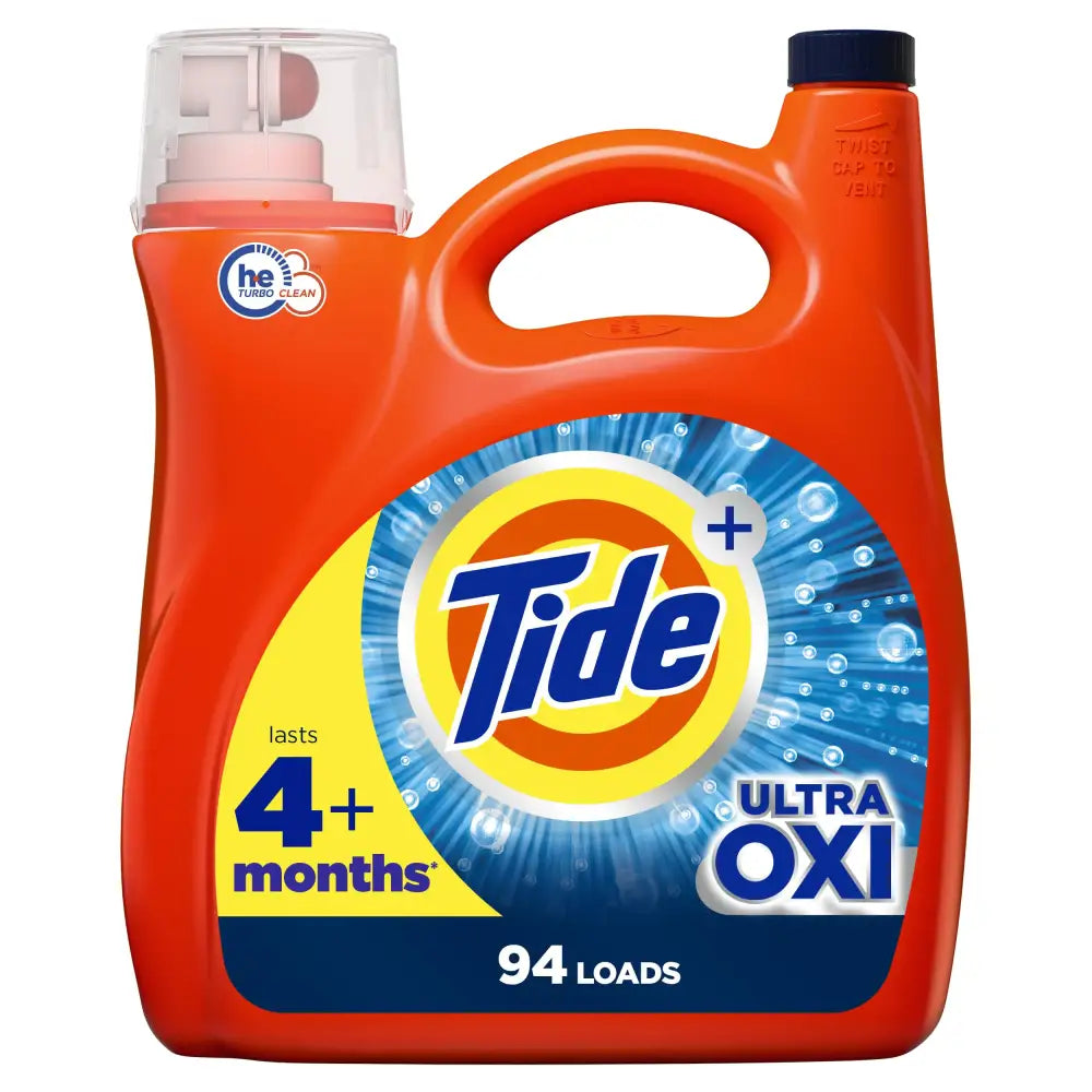 Tide Ultra Oxi Liquid Laundry Detergent Soap HE Compatible 94 Loads 132 fl oz Tide Laundry Detergent Liquid Laundry