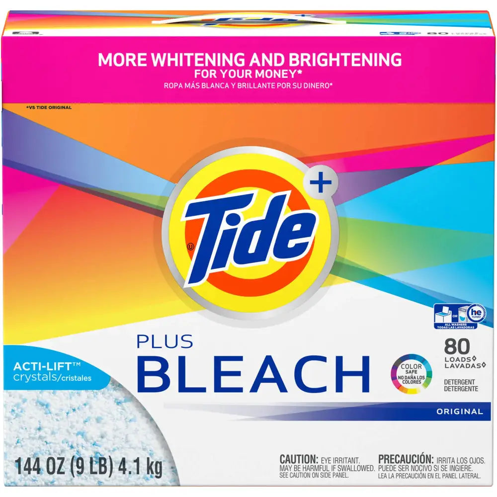 Tide Ultra Plus Bleach Original Scent Powder Laundry Detergent 80 Loads 144 oz - n/a