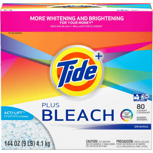 Tide Ultra Plus Bleach Original Scent Powder Laundry Detergent 80 Loads 144 oz - n/a