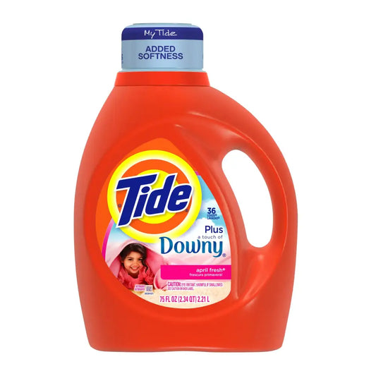 Tide with Touch of Downy April Fresh Scent with Actilift 75-Ounce (Pack of 4) - April Fresh / 75 Fl Oz (Pack of 4)