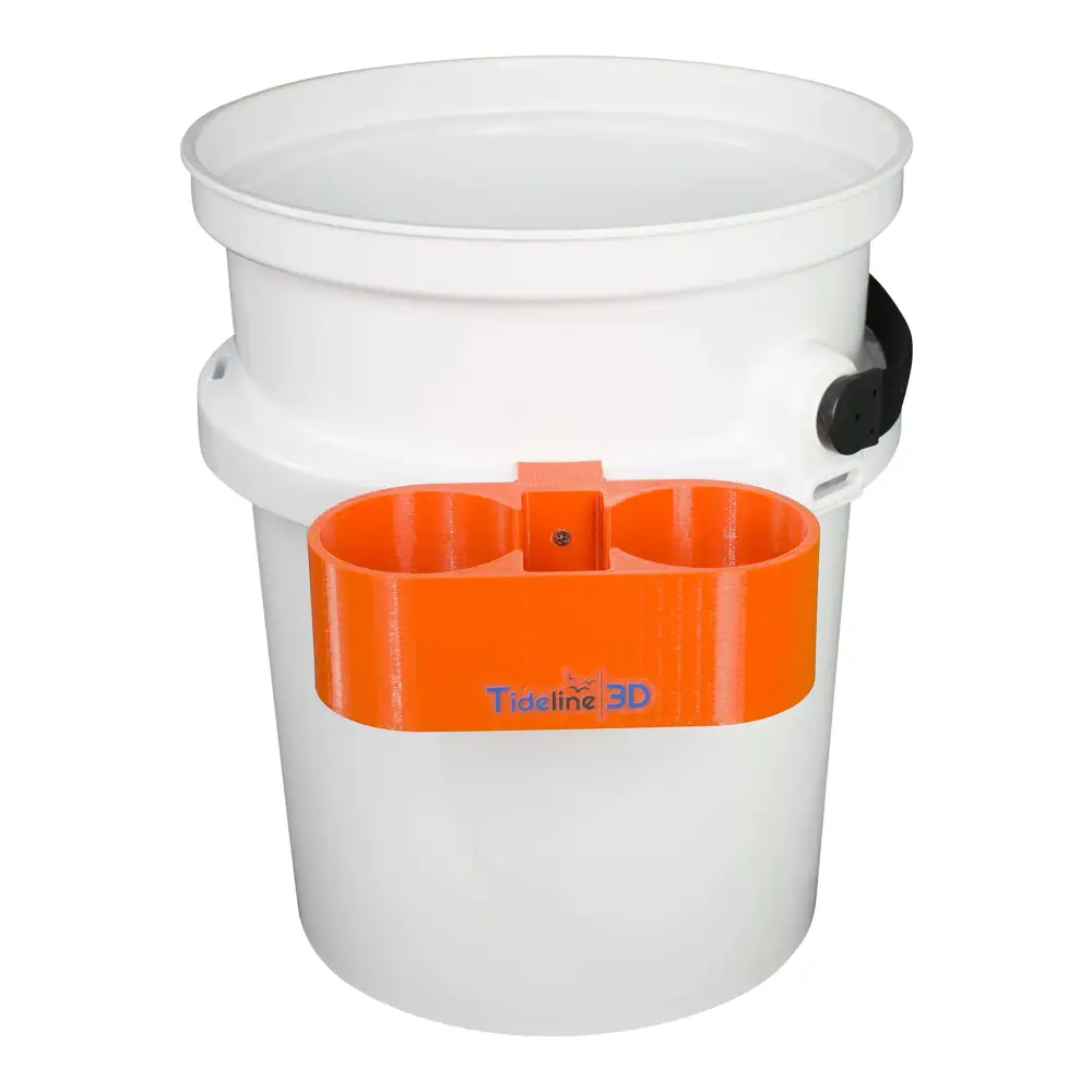 Tideline3D Drink and Phone Holder Compatible with YETI LoadOut Bucket (Blaze Orange) - Blaze Orange
