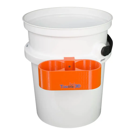 Tideline3D Drink and Phone Holder Compatible with YETI LoadOut Bucket (Blaze Orange) - Blaze Orange
