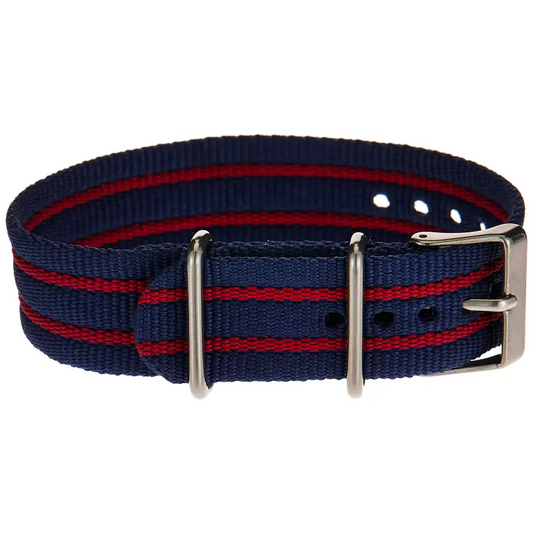 Timex TW7C03300 Weekender 20mm Blue/Red Stripe Fabric Slip-Thru Strap - Blue/Red Stripe