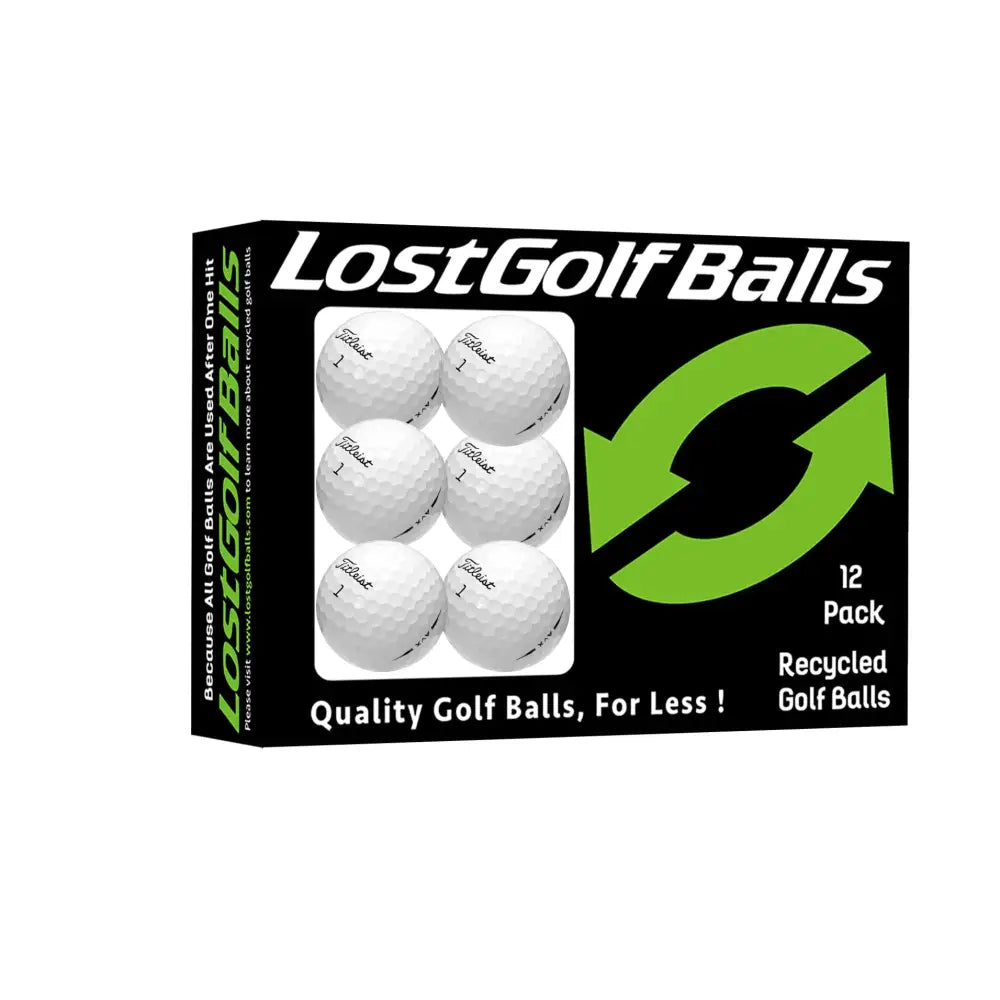 Titleist AVX Golf Balls (12 Pack) - Mint Quality Used Golf Balls Refinished by Lostgolfballs.com Like New with No Logos