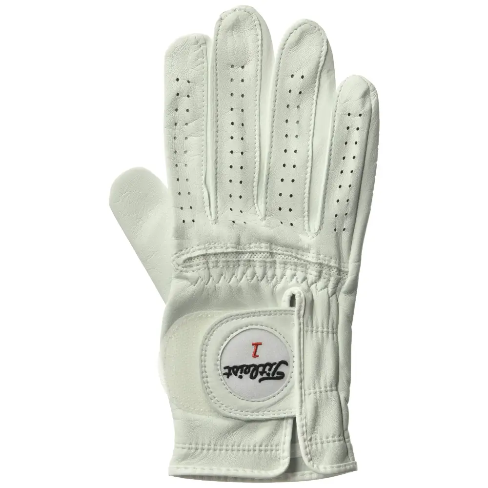 Titleist Perma Soft Golf Glove Mens Reg RH Pearl White(Medium Worn on Right Hand) - Right / Medium