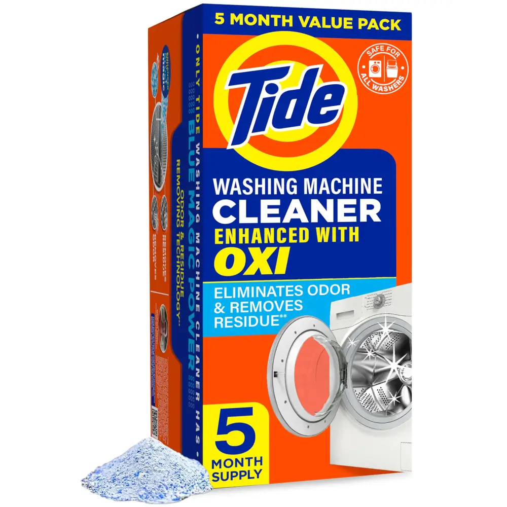 Washing Machine Cleaner by Tide Washer Machine Cleaner with Oxi for Front and Top Loader Washer Machines Deep Cleaning