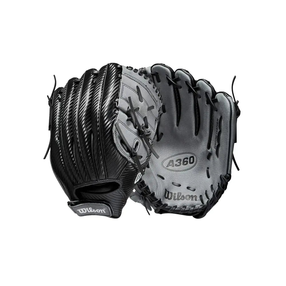 Wilson 2021 A360 12’’ Utility Baseball Glove - Black/Grey Right Hand Throw - Utility / Right Hand Throw / 12’’