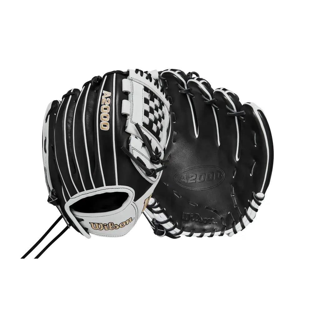 Wilson 2024 A2000 P12 12” Pitcher’s Fastpitch Glove - Left Hand Throw - Left Hand Throw / Black/White/Blonde