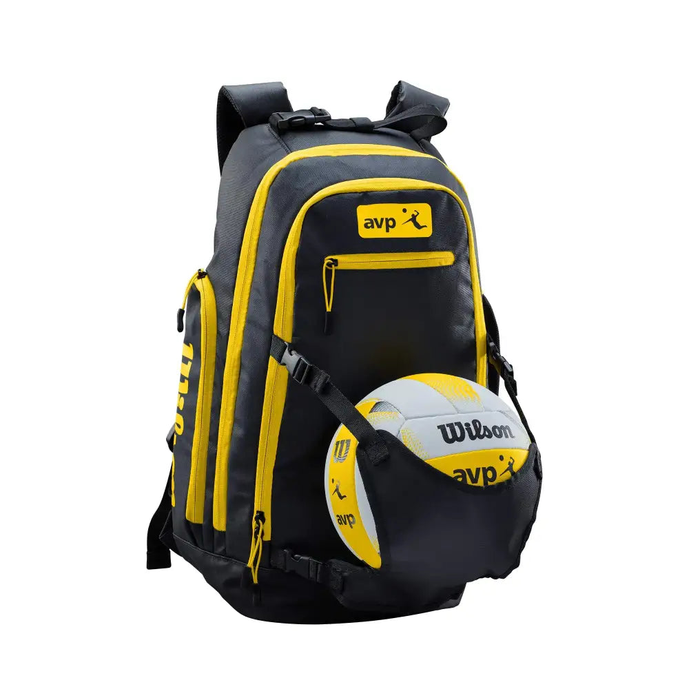 Wilson AVP Beach Volleyball Backpack - Black/Yellow - n/a
