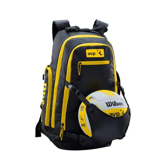 Wilson AVP Beach Volleyball Backpack - Black/Yellow - n/a