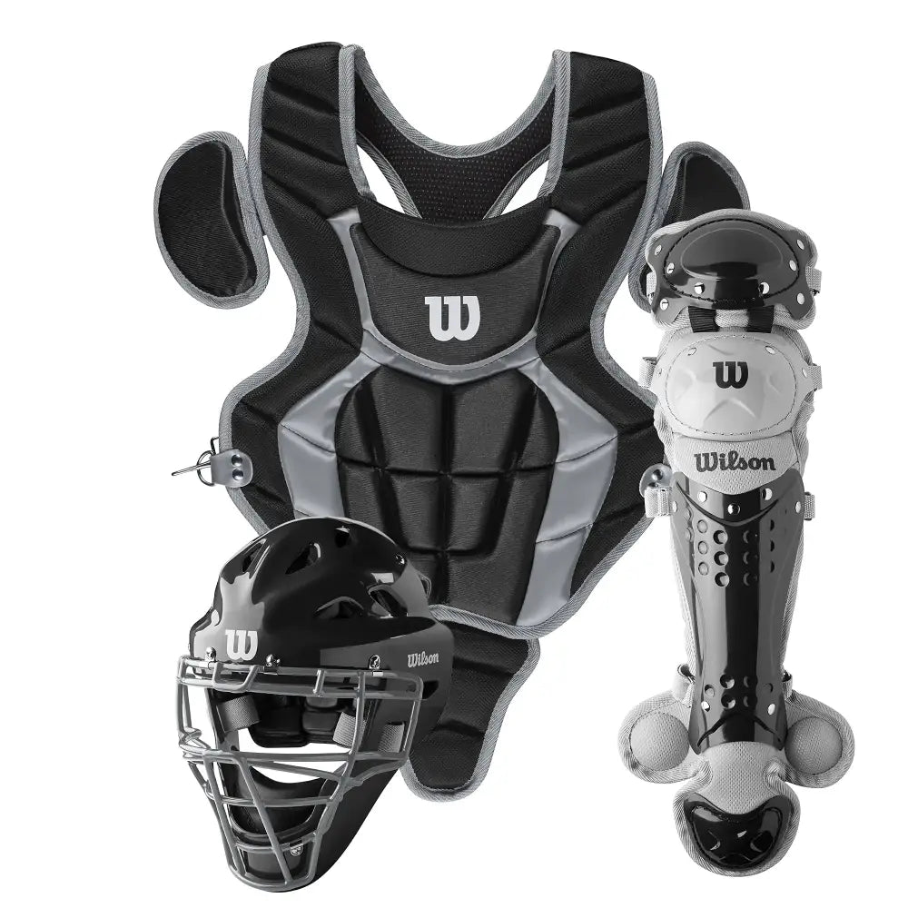WILSON C200 Youth Catchers Gear Kit - Black - Black / Youth