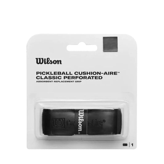 WILSON Pickleball Cushion-Aire Classic Perforated Replacement Grip - Black - Black