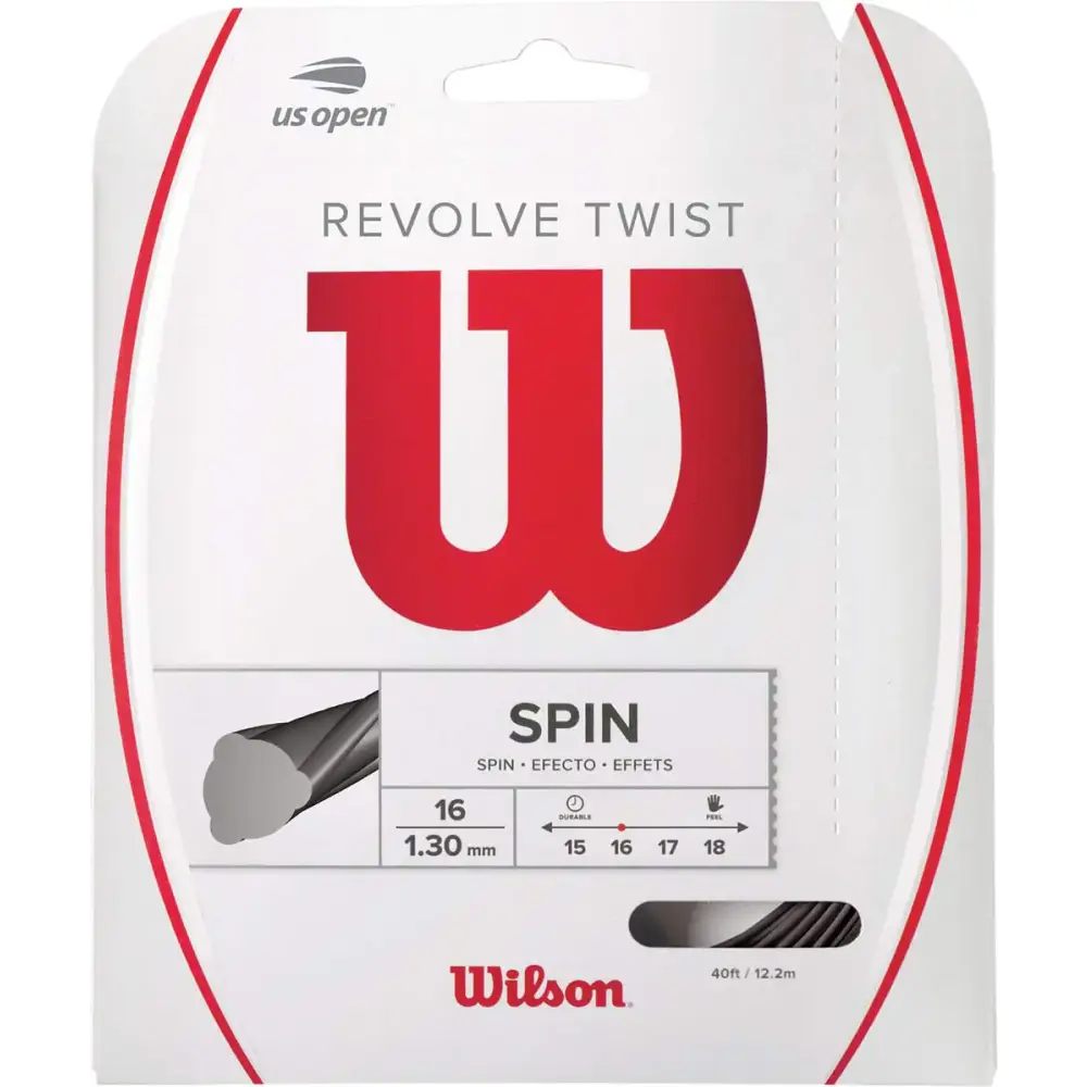 Wilson Revolve Twist 16 Tennis String - Set Red - n/a