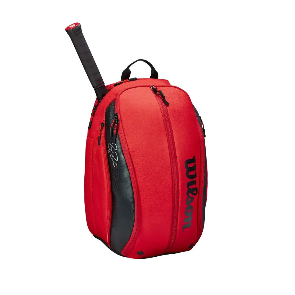 Wilson RF DNA Tennis Backpack- Red One Size - Red / Holds up to 2 Rackets
