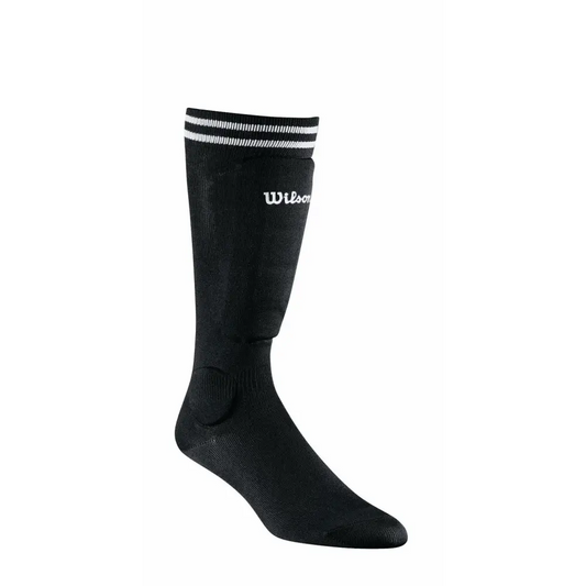 Wilson Soccer Sock Shin Guards - Youth Size Black - Black / Youth