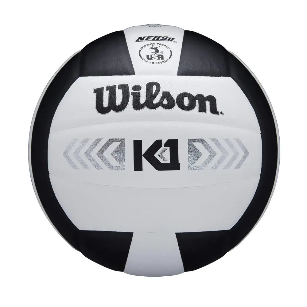 WILSON Sporting Goods K1 Silver Volleyball - Blue/White (WTH1895B3ID) - K1 Silver / Black/White