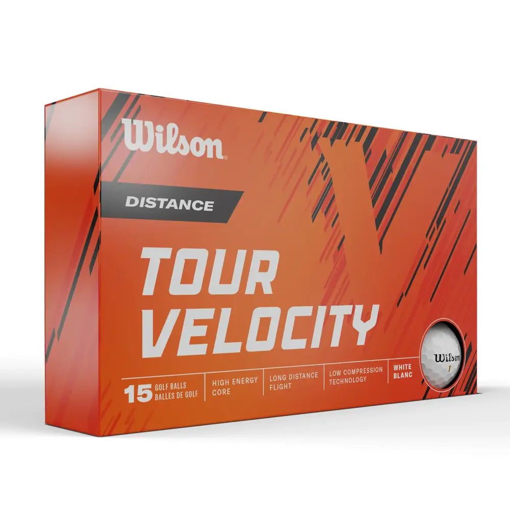 WILSON Tour Velocity Distance Golf Balls - 15 Pack White - n/a