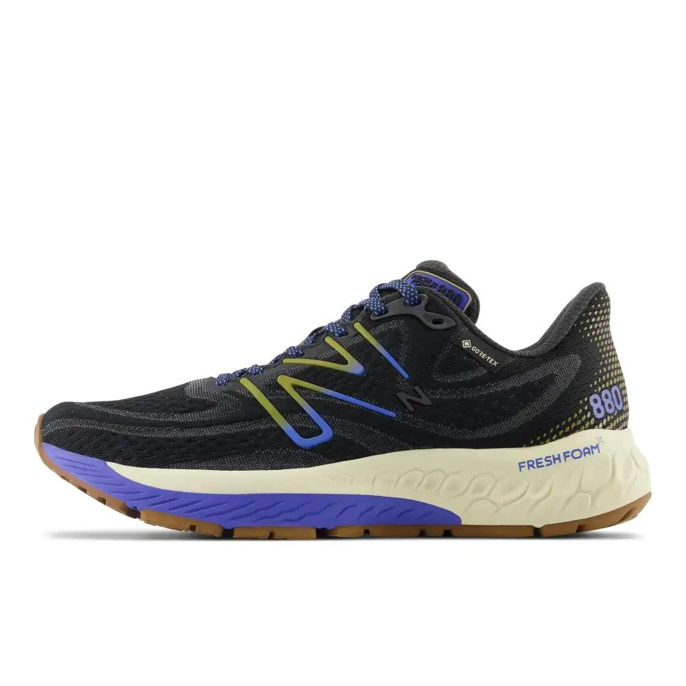 Womens New Balance Fresh Foam X 880 V12 Gore-Tex - Black/Marine Blue / 9