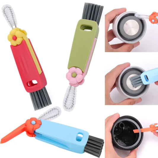 XANGNIER 3 in 1 Cup Lid Gap Cleaning Brush SetMultifunctional Water Bottle Lid Cleaner Brush3 Pack Water Bottle Crevice