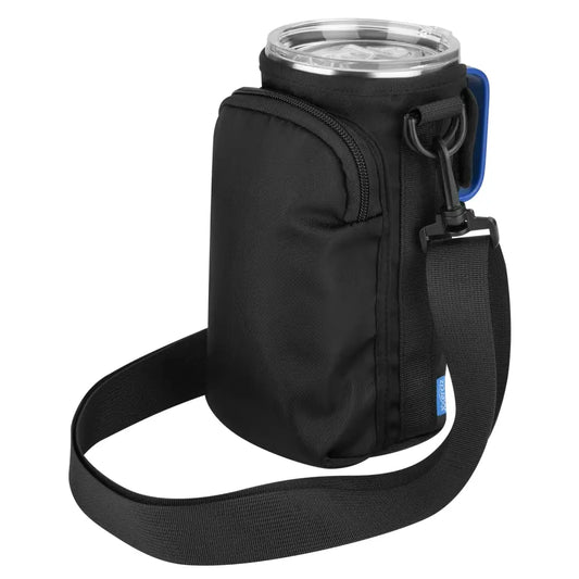 Xxerciz Water Bottle Carrier Bag for YETI Rambler 35 oz Straw Mug Nylon Water Bottle Holder Pouch with Adjustable Strap